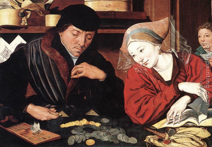 Marinus Van Reymerswaele : The Banker and His Wife